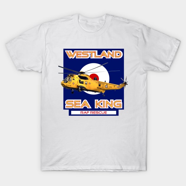 Westland Sea King Search and rescue helicopter in RAF roundel, T-Shirt by AJ techDesigns